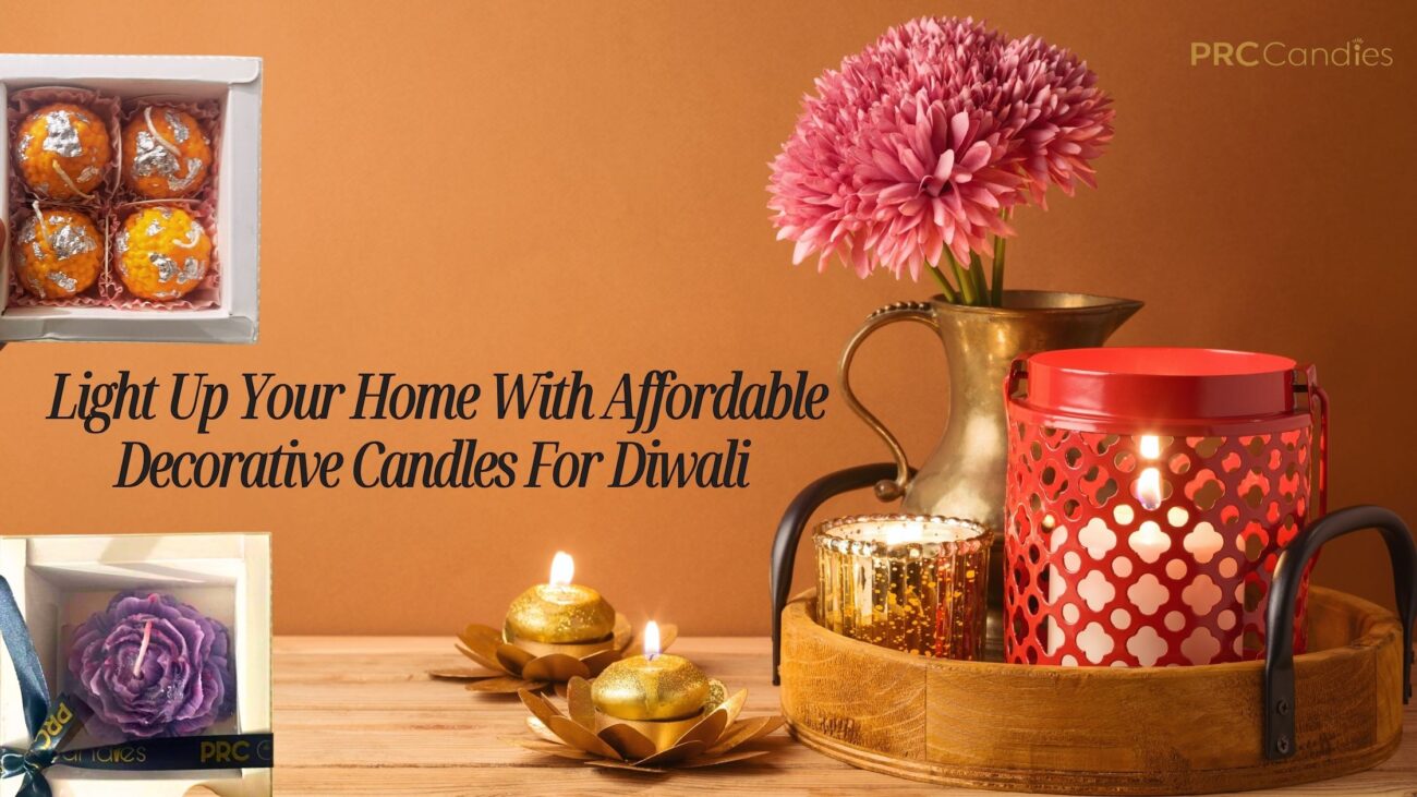 Affordable decorative candles for Diwali, eco-friendly hand-poured designs to brighten homes and festive celebrations.
