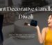 Affordable decorative candles for Diwali beautifully arranged for festive home decoration.